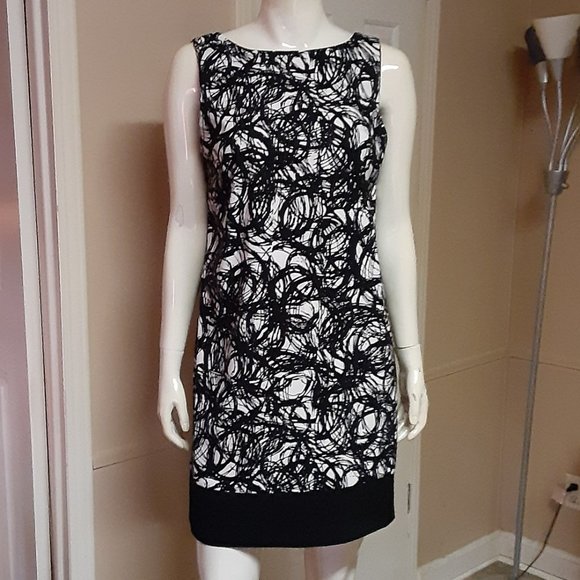 AB Studio Dresses & Skirts - Ab Studio Black & White Sleeveless Dress